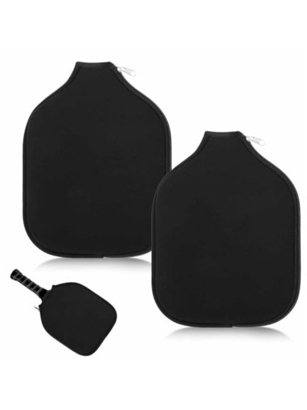 2pc Pickleball Paddle Covers Neoprene Zipper Racket Storage Bag Carrying Case